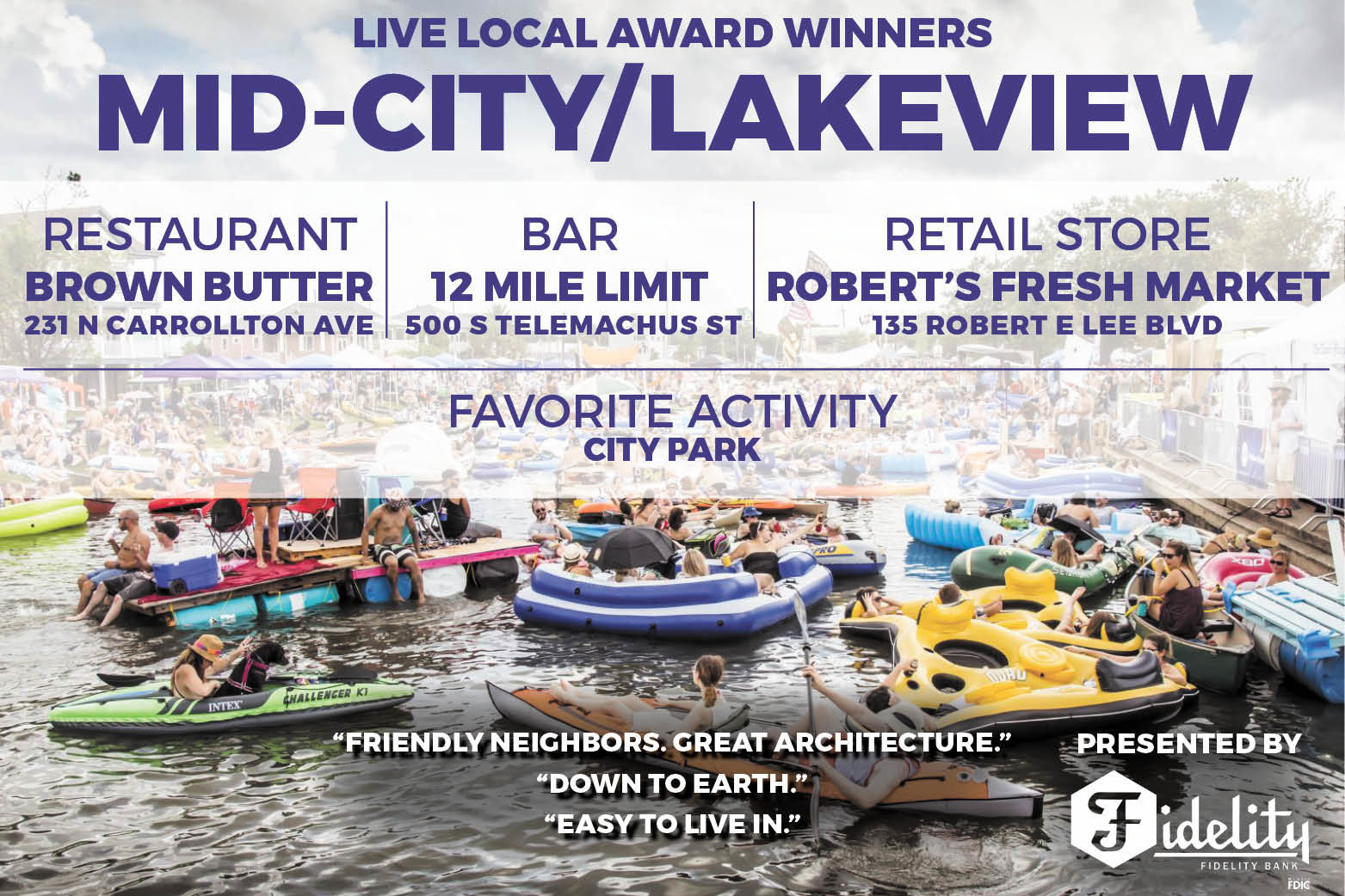 Live Local Awards - Mid-City/Lakeview Winners